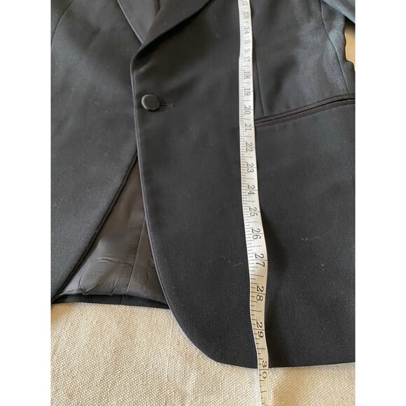 Fialdini Tuxedo Jacket Mens 40 Black 100% Wool Formal Sport Coat Suit Jacket - Picture 11 of 13